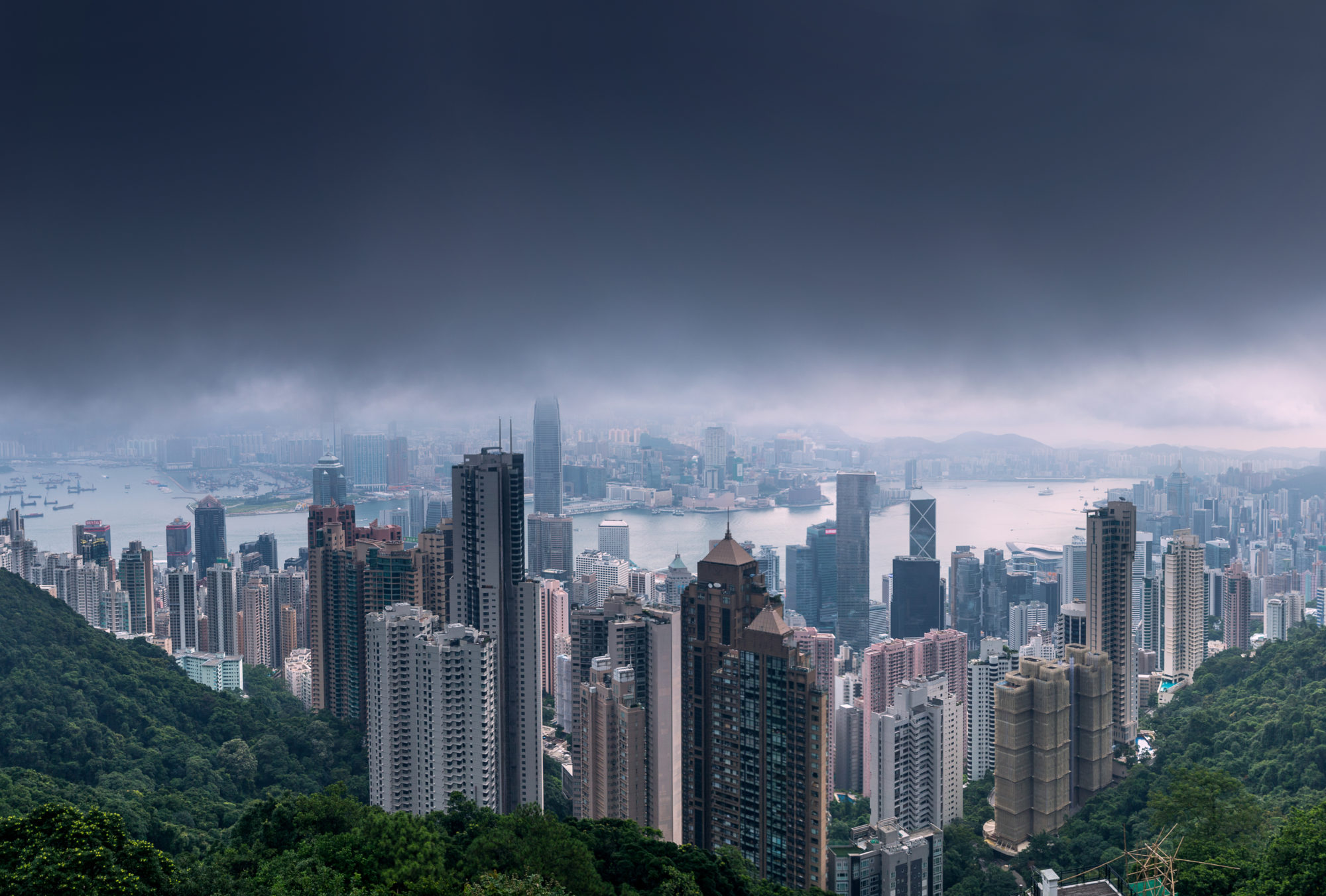 Foto di cina hong kong vista da victoria peak