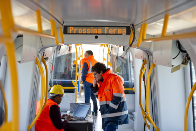 Brescia mobilità: Vagone (interno)