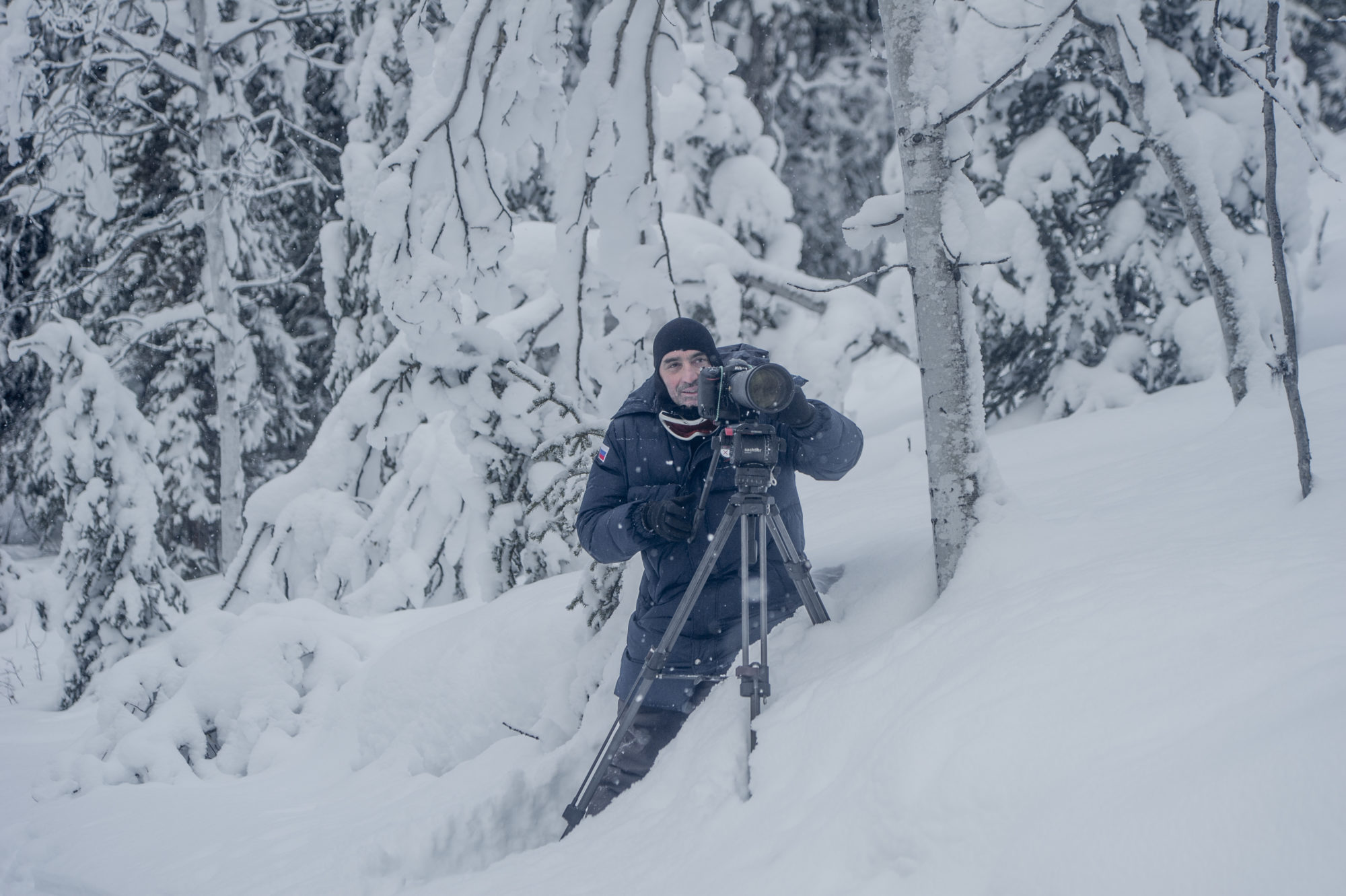 Foto di Riprese fotografiche sul trail innevato