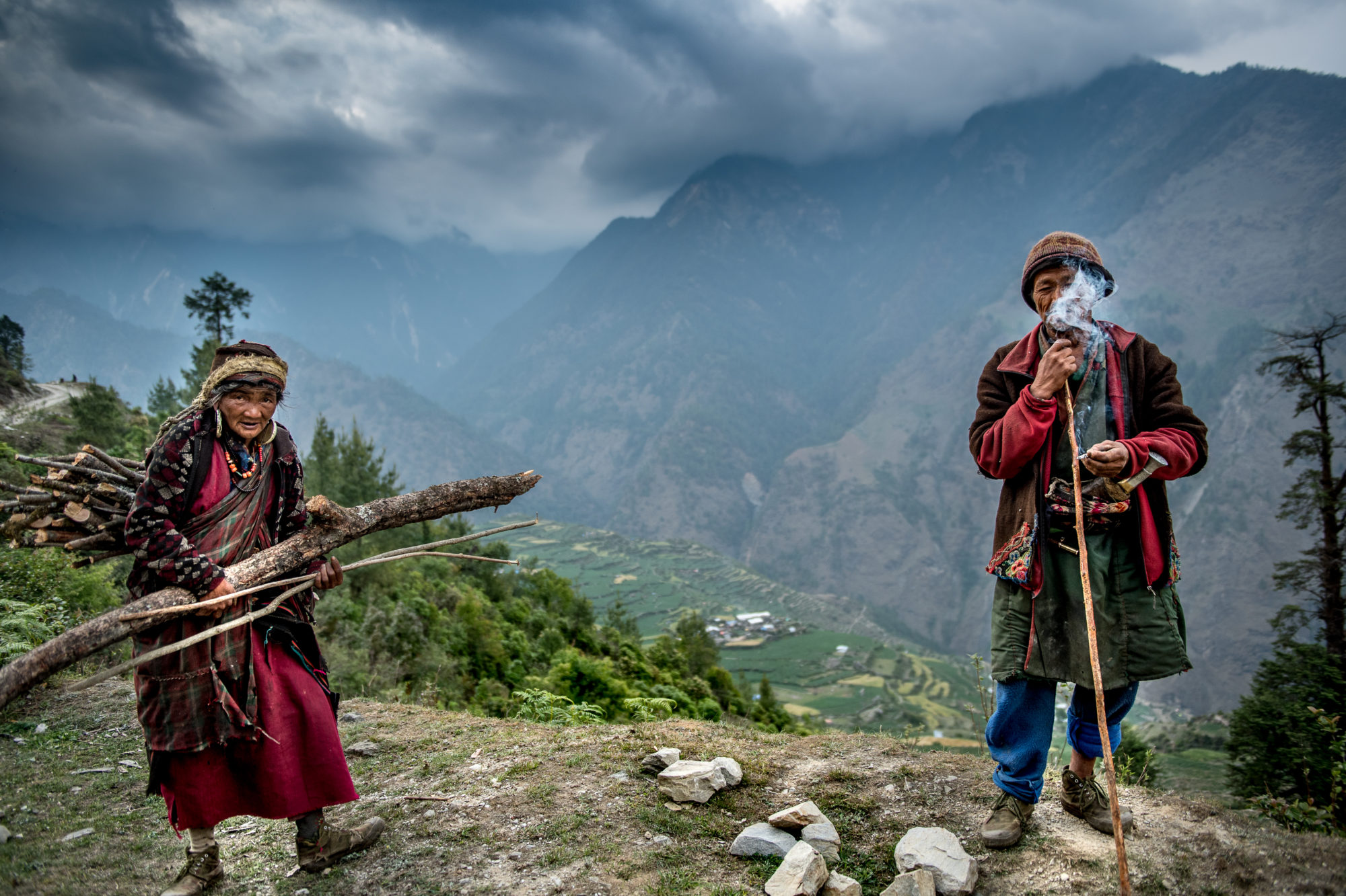 Foto di Contadini nella valle di Gatlang